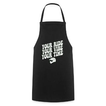 Your Ride Your Vibe Your Time Motocross - Cooking Apron - black - Front - AI Model Male 185 dark (185cm)