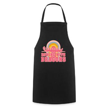 Rowing With Dragons Dragonboat - Cooking Apron - black - Front - AI Model Male 185 dark (185cm)