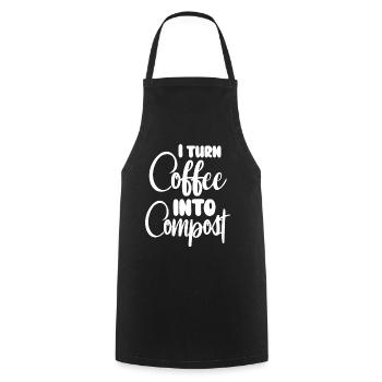 Ich verwandle Kaffee in Kompost Blue Planet - Kochschürze - Schwarz - Vorne - AI Model Male 185 dark (185cm)