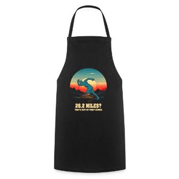 26,2 milles ? Ce n’est que mon premier cours - Tablier de cuisine - noir - Devant - AI Model Male 185 dark (185cm)
