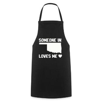 Someone In Oklahoma Loves Me - Cooking Apron - black - Front - AI Model Male 185 dark (185cm)