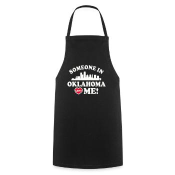 Quelqu’un dans l’Oklahoma m’aime - Tablier de cuisine - noir - Devant - AI Model Male 185 dark (185cm)