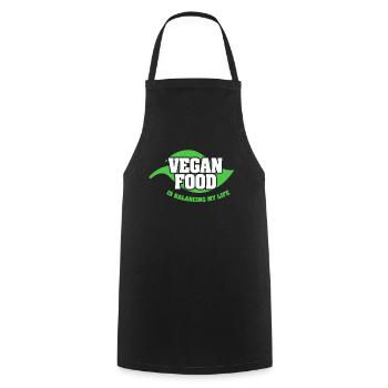 Vegan Food Is Balancing My Life - Cooking Apron - black - Front - AI Model Male 185 dark (185cm)