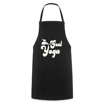 Ziegen-Yoga-Meditation - Kochschürze - Schwarz - Vorne - AI Model Male 185 dark (185cm)