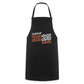 Senior 2025 Class of 25 Graduation Back to School - Cooking Apron - black - Front - AI Model Male 185 dark (185cm)
