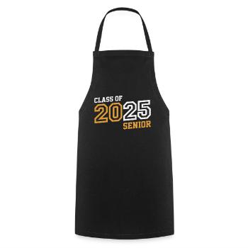 Class of 2025 Graduation 25 Back to School - Cooking Apron - black - Front - AI Model Male 185 dark (185cm)