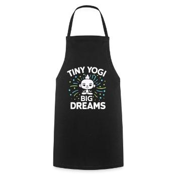 Tiny Yogi Big Dreams Meditation - Cooking Apron - black - Front - AI Model Male 185 dark (185cm)