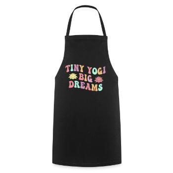 Tiny Yogi Big Dreams Meditation - Cooking Apron - black - Front - AI Model Male 185 dark (185cm)