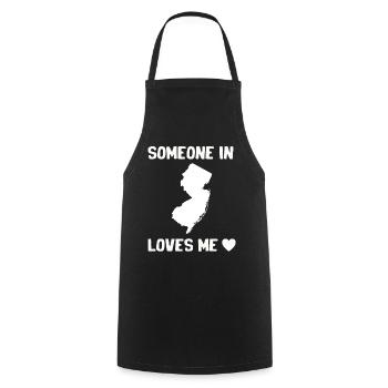 Someone In New Jersey Loves Me - Cooking Apron - black - Front - AI Model Male 185 dark (185cm)