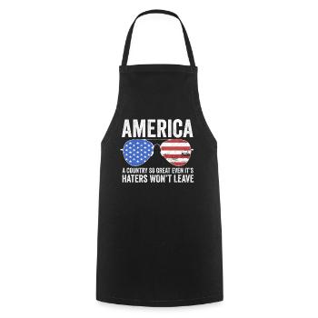 Amerika Ein so großartiges Land Patriotisch der USA - Kochschürze - Schwarz - Vorne - AI Model Male 185 dark (185cm)