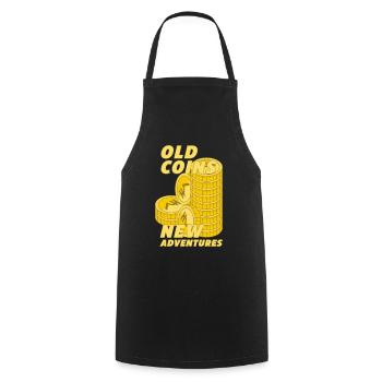 Old Coins New Adventures Numismatics - Cooking Apron - black - Front - AI Model Male 185 dark (185cm)