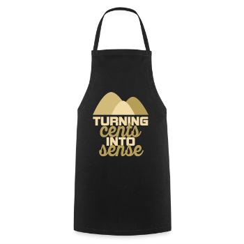 Old Coins New Adventures Numismatics - Cooking Apron - black - Front - AI Model Male 185 dark (185cm)