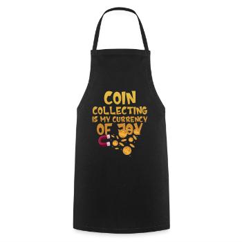Old Coins New Adventures Numismatics - Cooking Apron - black - Front - AI Model Male 185 dark (185cm)