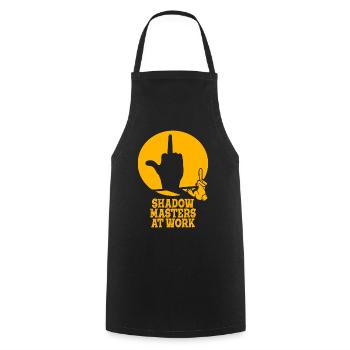Enchantement du monde des ombres chinoises - Tablier de cuisine - noir - Devant - AI Model Male 185 dark (185cm)
