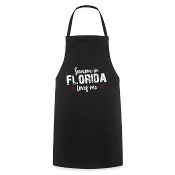 Someone In Florida Loves Me - Cooking Apron - black - Front - AI Model Male 185 dark (185cm)