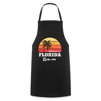 Someone In Florida Loves Me - Cooking Apron - black - Front - AI Model Male 185 dark (185cm)