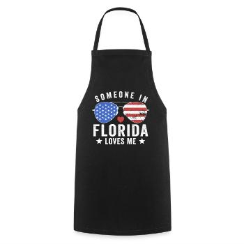 Someone In Florida Loves Me - Cooking Apron - black - Front - AI Model Male 185 dark (185cm)