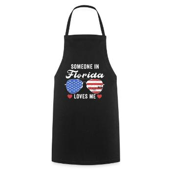 Someone In Florida Loves Me - Cooking Apron - black - Front - AI Model Male 185 dark (185cm)