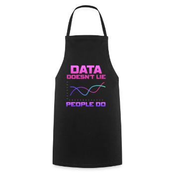 Daten lügen nicht, Menschen machen Datenanalysten - Kochschürze - Schwarz - Vorne - AI Model Male 185 dark (185cm)