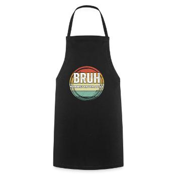 Bruh Formerly Known As Dad - Cooking Apron - black - Front - AI Model Male 185 dark (185cm)