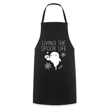 Vivre la vie fantôme Spook Life Appât - Tablier de cuisine - noir - Devant - AI Model Male 185 dark (185cm)