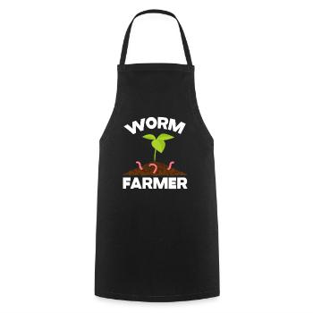 Wurmfarmer Wurmkompost Niedliche Männer Frauen - Kochschürze - Schwarz - Vorne - AI Model Male 185 dark (185cm)