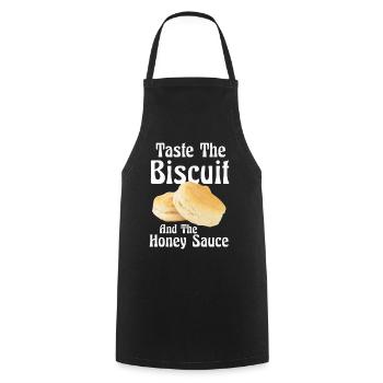 Taste The Biscuit Taste The Goodness - Cooking Apron - black - Front - AI Model Male 185 dark (185cm)