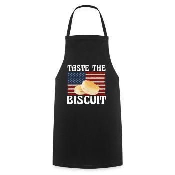 Taste The Biscuit Taste The Goodness - Cooking Apron - black - Front - AI Model Male 185 dark (185cm)