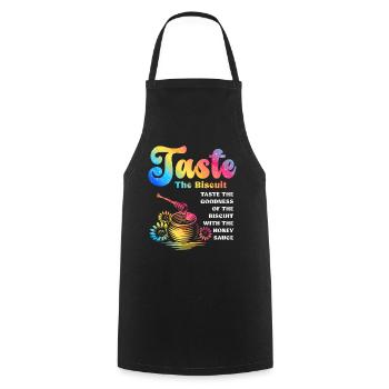 Taste The Biscuit Taste The Goodness - Cooking Apron - black - Front - AI Model Male 185 dark (185cm)