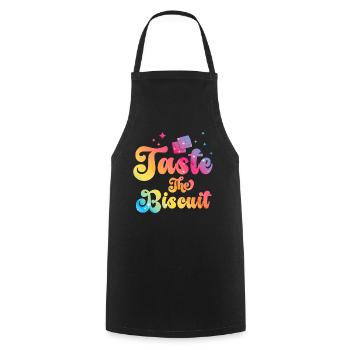 Taste The Biscuit Taste The Goodness - Cooking Apron - black - Front - AI Model Male 185 dark (185cm)