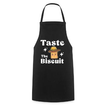 Taste The Biscuit Taste The Goodness - Cooking Apron - black - Front - AI Model Male 185 dark (185cm)