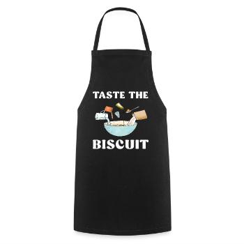 Taste The Biscuit Taste The Goodness - Cooking Apron - black - Front - AI Model Male 185 dark (185cm)
