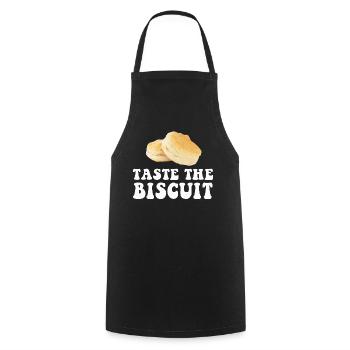 Taste The Biscuit Taste The Goodness - Cooking Apron - black - Front - AI Model Male 185 dark (185cm)