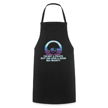 Sailor Meme Pirate Ship Ocean Sailing - Cooking Apron - black - Front - AI Model Male 185 dark (185cm)