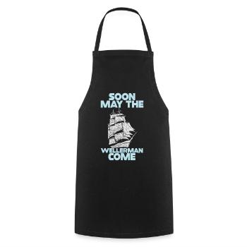 Sailor Meme Pirate Ship Ocean Sailing - Cooking Apron - black - Front - AI Model Male 185 dark (185cm)