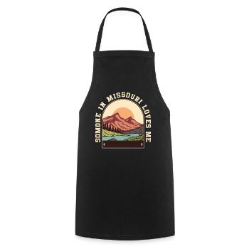 Someone In Missouri Loves Me - Cooking Apron - black - Front - AI Model Male 185 dark (185cm)