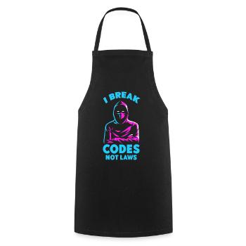 Ethical Hacker Cybersecurity Expertise - Cooking Apron - black - Front - AI Model Male 185 dark (185cm)