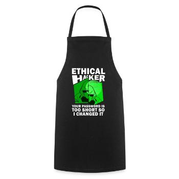 Ethical Hacker Cybersecurity Expertise - Cooking Apron - black - Front - AI Model Male 185 dark (185cm)