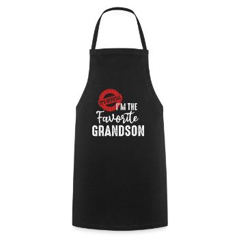 It's Official I'm The Favorite Grandson - Cooking Apron - black - Front - AI Model Male 185 dark (185cm)