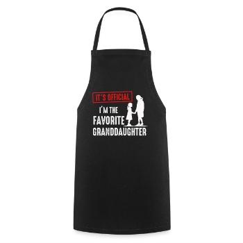 Je suis la petite-fille préférée - Tablier de cuisine - noir - Devant - AI Model Male 185 dark (185cm)