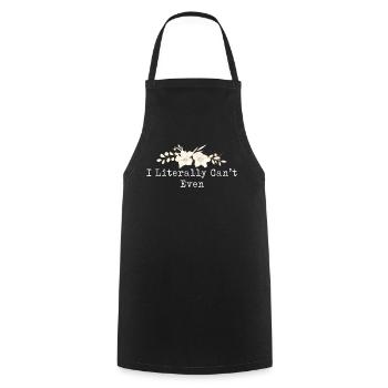 I Literally Cant Even Care - Cooking Apron - black - Front - AI Model Male 185 dark (185cm)
