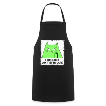 I Literally Cant Even Care - Cooking Apron - black - Front - AI Model Male 185 dark (185cm)