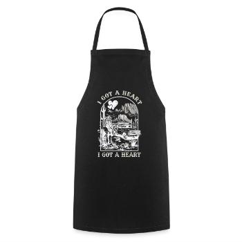 J’ai un cœur comme un camion - Tablier de cuisine - noir - Devant - AI Model Male 185 dark (185cm)