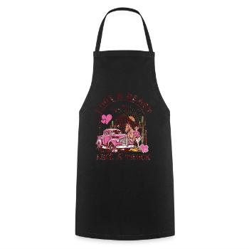 I Got A Heart Like A Truck - Cooking Apron - black - Front - AI Model Male 185 dark (185cm)