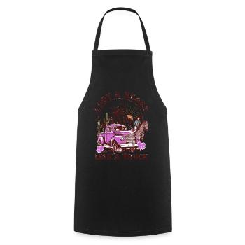 I Got A Heart Like A Truck - Cooking Apron - black - Front - AI Model Male 185 dark (185cm)