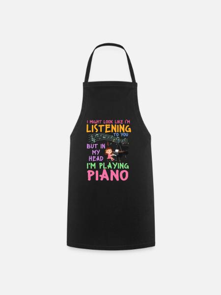 Saatan näyttää siltä, että kuuntelen pianoa - Forklæde - sort