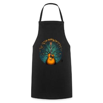 Yggdrasil Nature Musicien Arbre De Vie - Tablier de cuisine - noir - Devant - AI Model Male 185 dark (185cm)