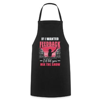 If I Wanted Feedback Sound Engineer - Cooking Apron - black - Front - AI Model Male 185 dark (185cm)