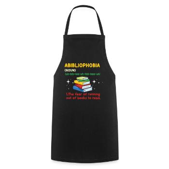 Abibliophobie Rat de bibliothèque Lecture de livres - Tablier de cuisine - noir - Devant - AI Model Male 185 dark (185cm)