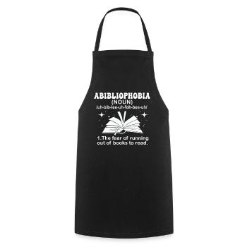 Abibliophobie Rat de bibliothèque Lecture de livres - Tablier de cuisine - noir - Devant - AI Model Male 185 dark (185cm)